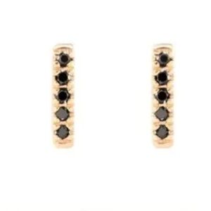 Catbird Black Diamond Fairy Light Studs (pair)